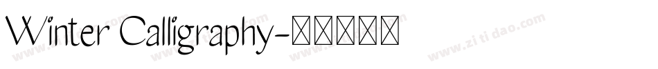 Winter Calligraphy字体转换